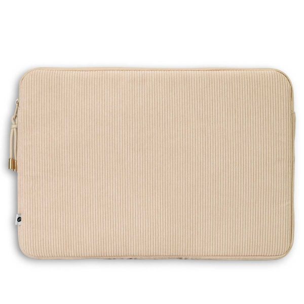 Selencia Corduroy Laptop hoes 15-16 inch - Laptopsleeve - Beige