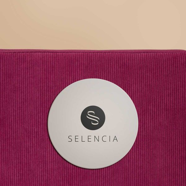 Selencia Corduroy Laptop hoes 15-16 inch - Laptopsleeve - Dark Rose