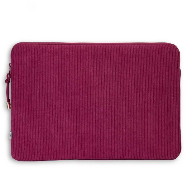 Selencia Corduroy Laptop hoes 13-14 inch - Laptopsleeve - Dark Rose