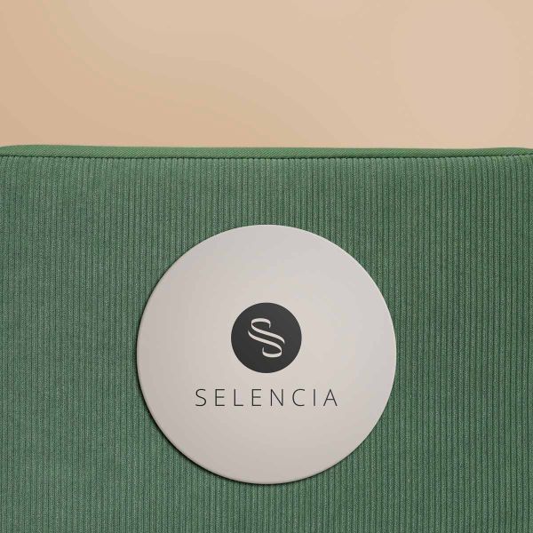 Selencia Corduroy Laptop hoes 15-16 inch - Laptopsleeve - Sage Green