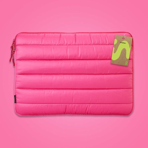 imoshion Puffer Laptop hoes 15-16 inch - Laptopsleeve - Hot Pink