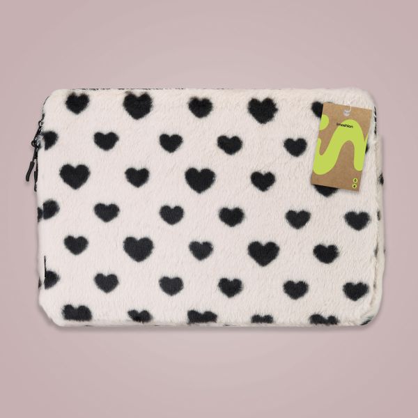 imoshion Fluffy Laptop hoes 15-16 inch - Laptopsleeve - Hearts