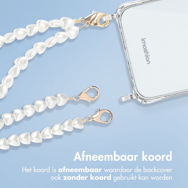 imoshion Backcover met koord + armband iPhone 11 - Parels hartjes