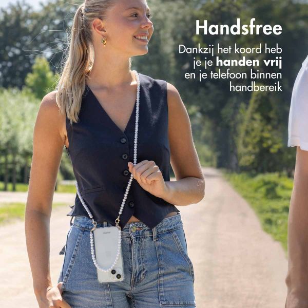 imoshion Backcover met koord + armband iPhone X / Xs - Parels