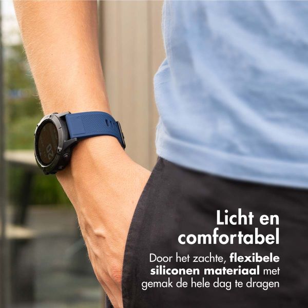 imoshion QuickFit® Siliconen bandje - 22 mm Garmin Watch aansluiting - Donkerblauw