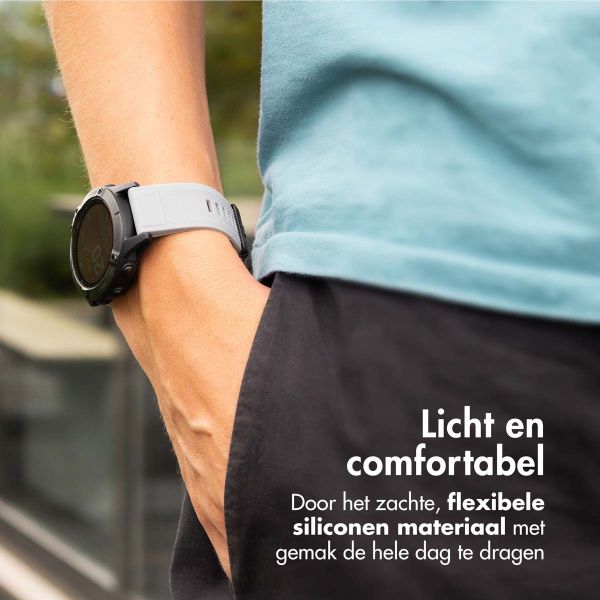 imoshion QuickFit® Siliconen bandje - 26 mm Garmin Watch aansluiting - Grijs