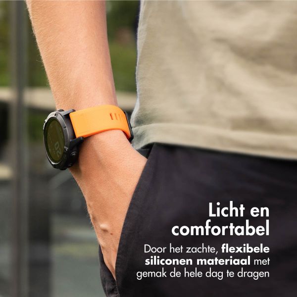 imoshion QuickFit® Siliconen bandje - 22 mm Garmin Watch aansluiting - Oranje