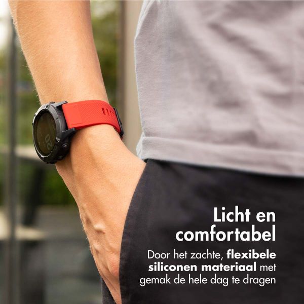 imoshion QuickFit® Siliconen bandje - 22 mm Garmin Watch aansluiting - Rood