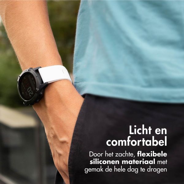 imoshion QuickFit® Siliconen bandje - 22 mm Garmin Watch aansluiting - Wit