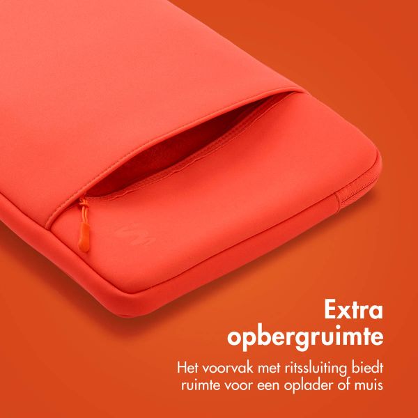 imoshion Laptop hoes 14 inch - Laptopsleeve met vak - Apricot Crush Orange