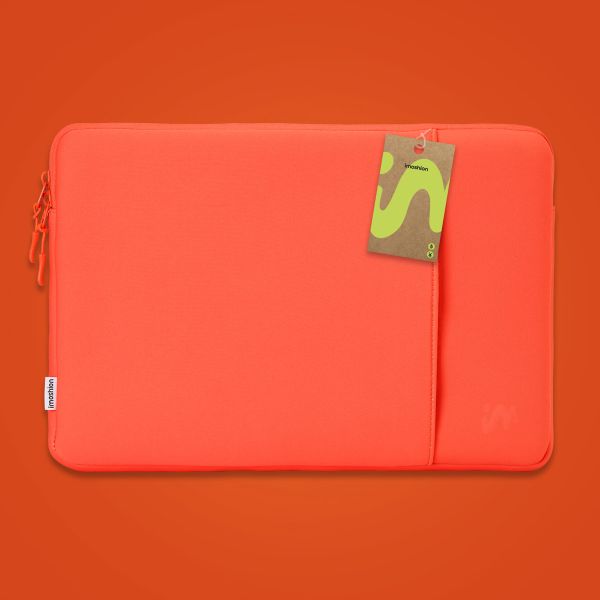 imoshion Laptop hoes 15-16 inch - Laptopsleeve met vak - Apricot Crush Orange