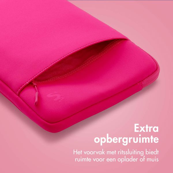 imoshion Laptop hoes 15-16 inch - Laptopsleeve met vak - Hot Pink