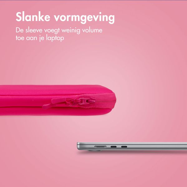 imoshion Laptop hoes 14 inch - Laptopsleeve met vak - Hot Pink