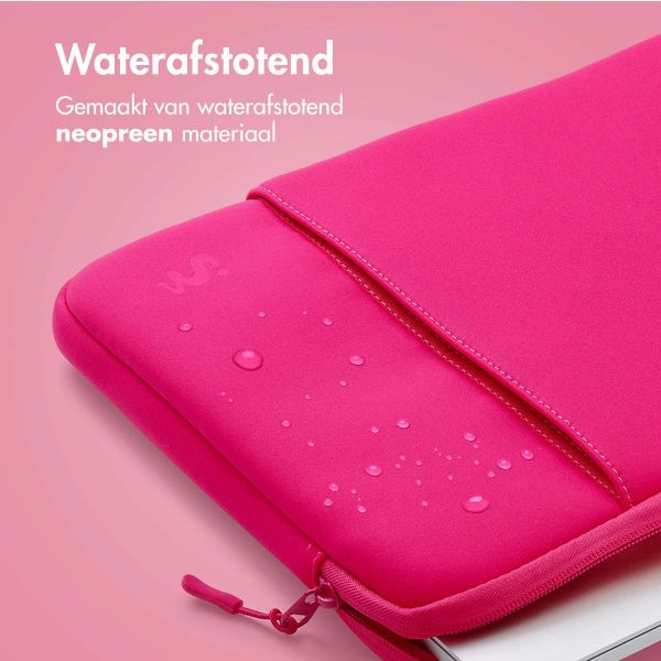 imoshion Laptop hoes 14 inch - Laptopsleeve met vak - Hot Pink