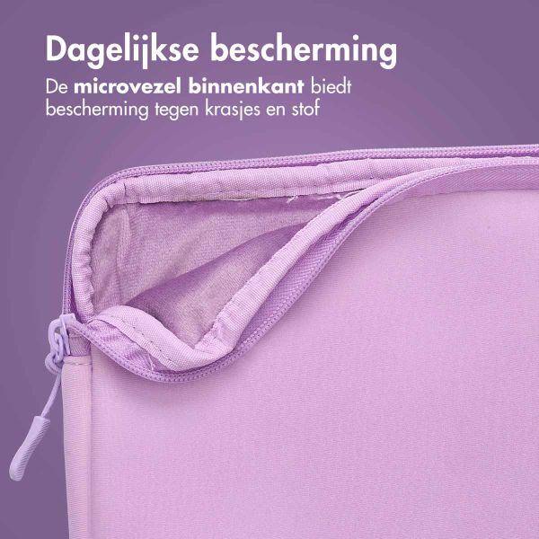 imoshion Laptop hoes 14 inch - Laptopsleeve met vak - Lavender Lilac