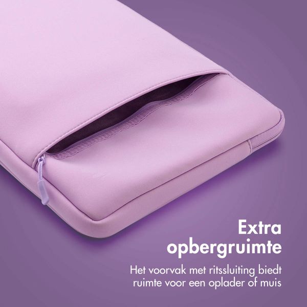 imoshion Laptop hoes 14 inch - Laptopsleeve met vak - Lavender Lilac