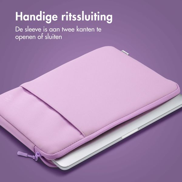 imoshion Laptop hoes 13 inch - Laptopsleeve met vak - Lavender Lilac