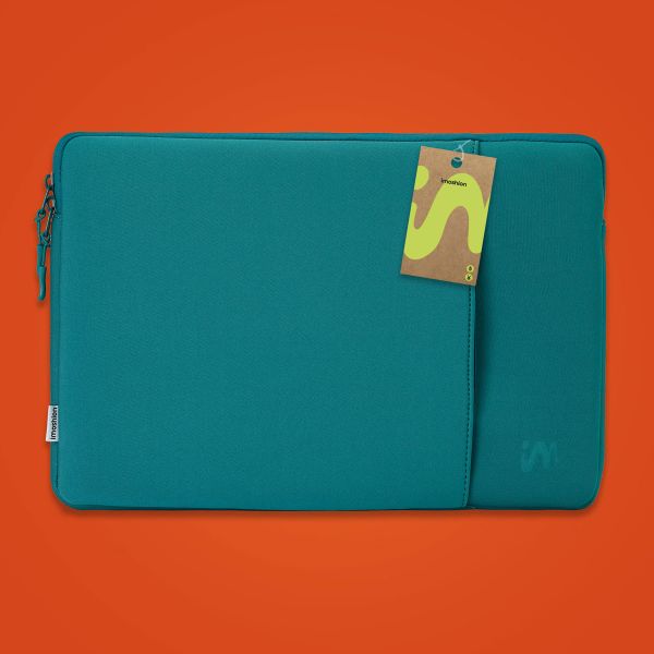 imoshion Laptop hoes 13 inch - Laptopsleeve met vak - Petrol Green