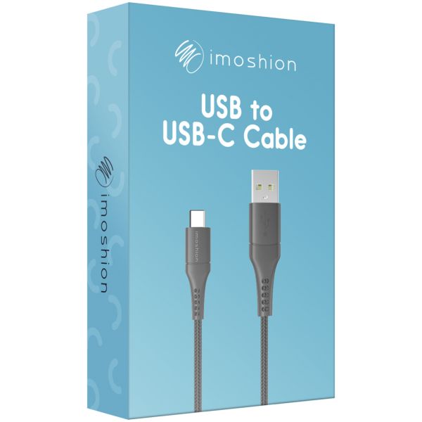 imoshion USB-C naar USB kabel iPhone 15 - Gevlochten textiel - 3 meter - Zwart