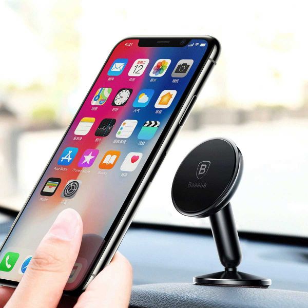 Baseus Magnetic Car Mount Samsung Galaxy S20 - Telefoonhouder auto - Dashboard of voorruit - Magnetisch - Zwart