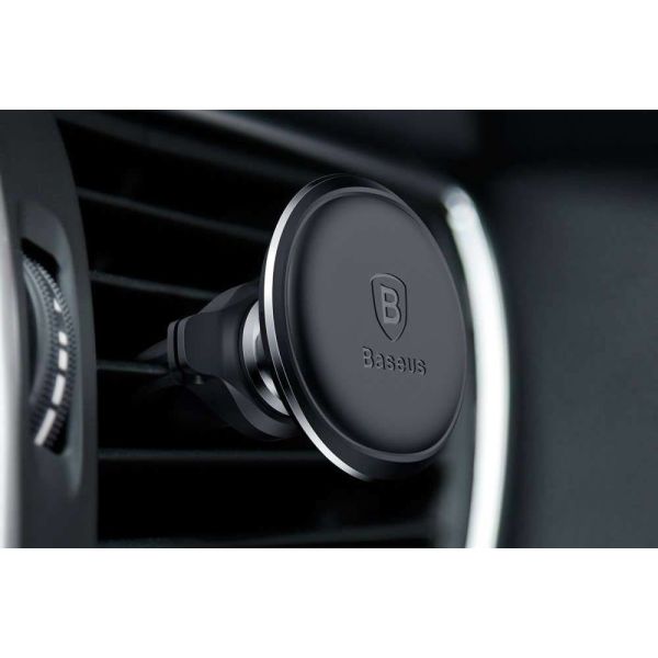 Baseus Air Vent Magnetic Car Mount Cable Clip Google Pixel 7 Pro - Telefoonhouder auto - Ventilatierooster - Magnetisch - Zwart