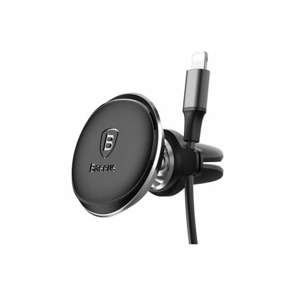 Baseus Air Vent Magnetic Car Mount Cable Clip Google Pixel 7 Pro - Telefoonhouder auto - Ventilatierooster - Magnetisch - Zwart