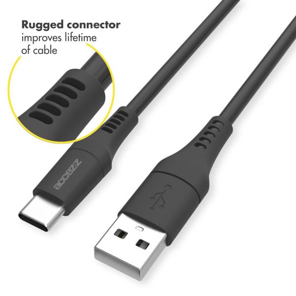 Accezz USB-C naar USB kabel Samsung Galaxy S20 - 2 meter - Zwart