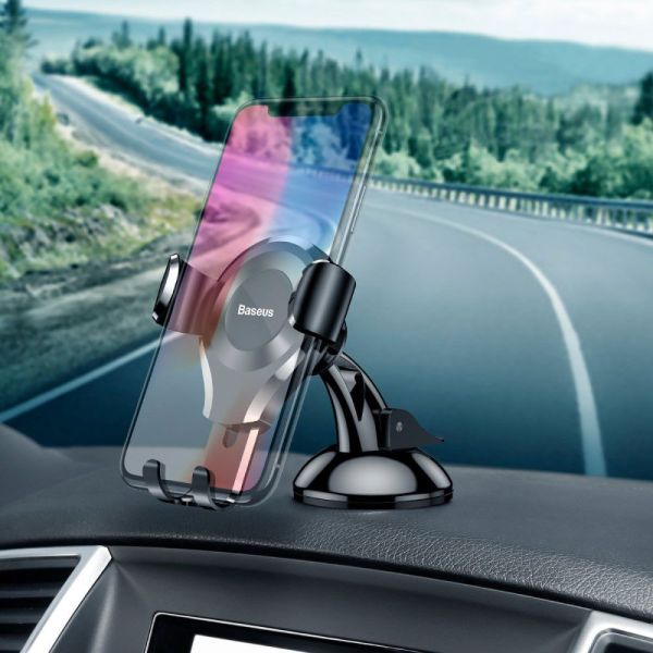 Baseus Osculum Type Gravity Car Mount Samsung Galaxy S20 - Telefoonhouder auto - Dashboard - Zwart