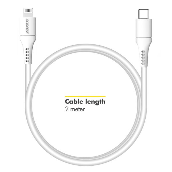 Accezz Lightning naar USB-C kabel iPhone Xr - MFi certificering - 2 meter - Wit