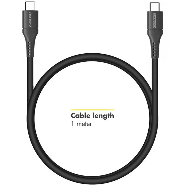 Accezz USB-C naar USB-C kabel iPhone 15 - 1 meter - Zwart