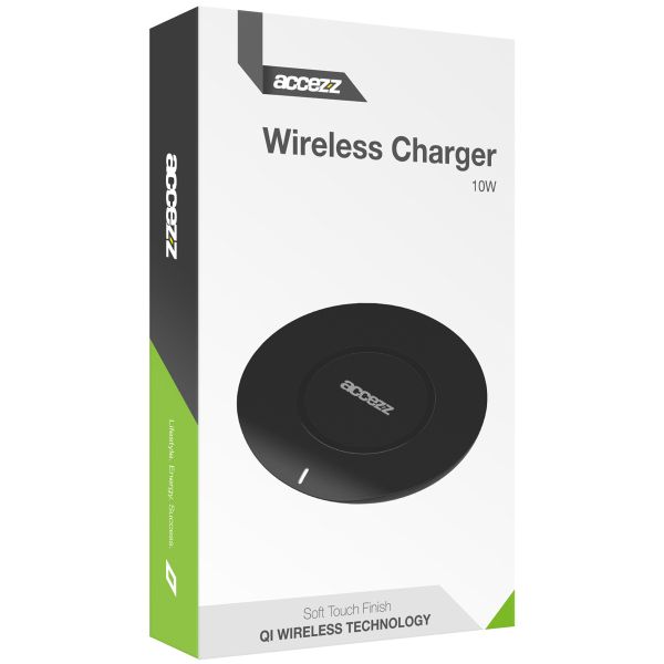 Accezz Qi Soft Touch Wireless Charger iPhone 15 - Draadloze oplader - 10 Watt - Zwart