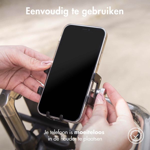 imoshion Telefoonhouder fiets Samsung Galaxy S20 - Verstelbaar - Universeel - Aluminium - Zwart