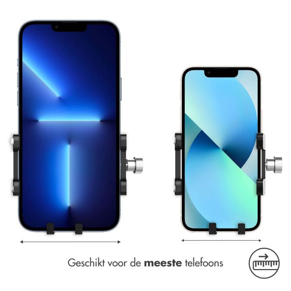 Accezz Telefoonhouder fiets Samsung Galaxy A34 (5G) - Verstelbaar - Universeel - Aluminium - Zwart