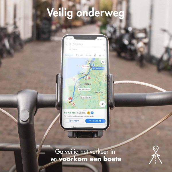 Accezz Telefoonhouder fiets Samsung Galaxy A34 (5G) - Verstelbaar - Universeel - Zwart