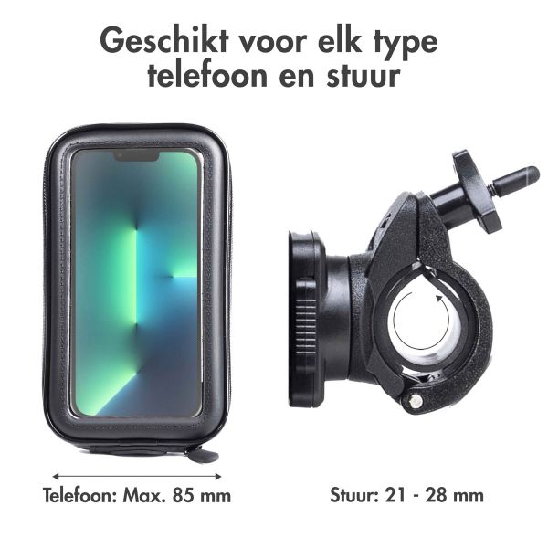 Accezz Telefoonhouder fiets iPhone SE (2020) - Universeel - Met case - Zwart