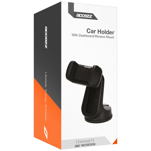 Accezz Telefoonhouder auto iPhone 12 Pro Max - Verstelbaar - Universeel - Dashboard en voorruit - Zwart