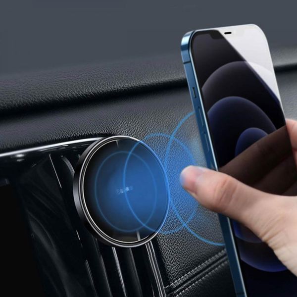 Baseus Radar Magnetic Car Mount Samsung Galaxy A52s - Telefoonhouder auto - Ventilatierooster - Dashboard - Magnetisch - Zwart