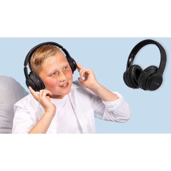 imoshion Kids LED Light Bluetooth Headphones - Kinder koptelefoon - Draadloze koptelefoon + AUX kabel - Zwart