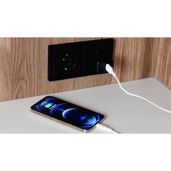 imoshion Wall Charger - Oplader - USB-C en USB aansluiting - Power Delivery - 20 Watt - Zwart