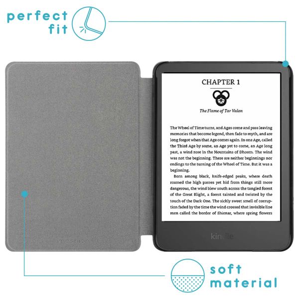 imoshion Slim Hard Case Sleepcover Amazon Kindle (2022) 11th gen - Lichtblauw