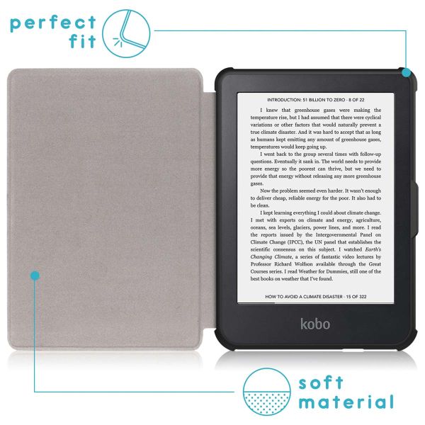 imoshion Slim Soft Case Sleepcover Kobo Clara 2E / Tolino Shine 4 - Zwart