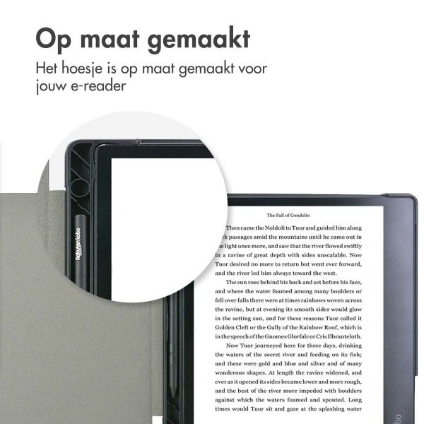 imoshion Canvas Sleepcover Bookcase Kobo Elipsa 2E - Zwart