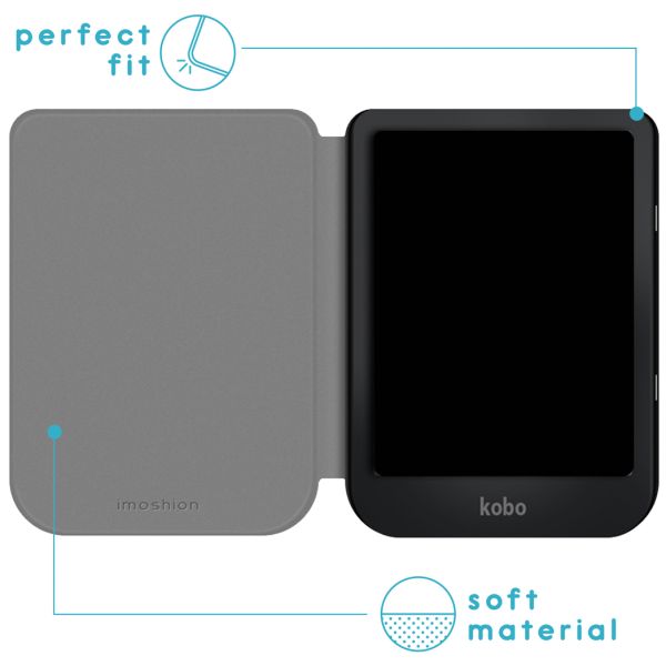 imoshion Slim Soft Case Sleepcover Kobo Nia - Lichtblauw