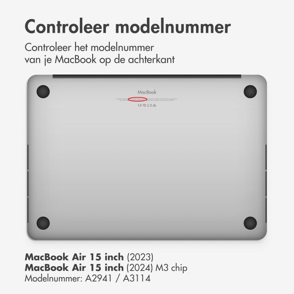 iMoshion Hard Cover MacBook Air 15 inch (2023) / Air 15 inch (2024) M3 chip - A2941 / A3114 - Soft Blue