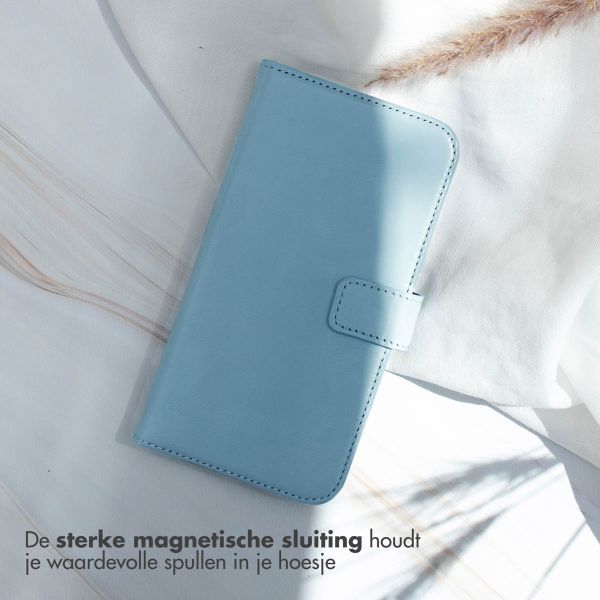 Selencia Echt Lederen Bookcase Google Pixel 8 Pro - Air Blue