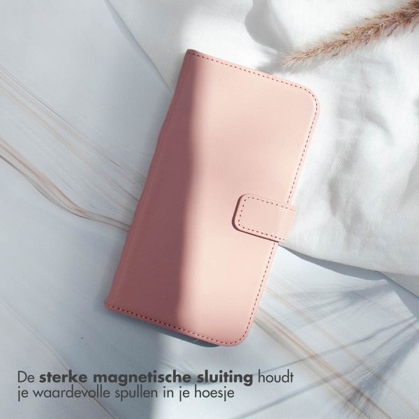 Selencia Echt Lederen Bookcase Samsung Galaxy S23 FE - Dusty Pink