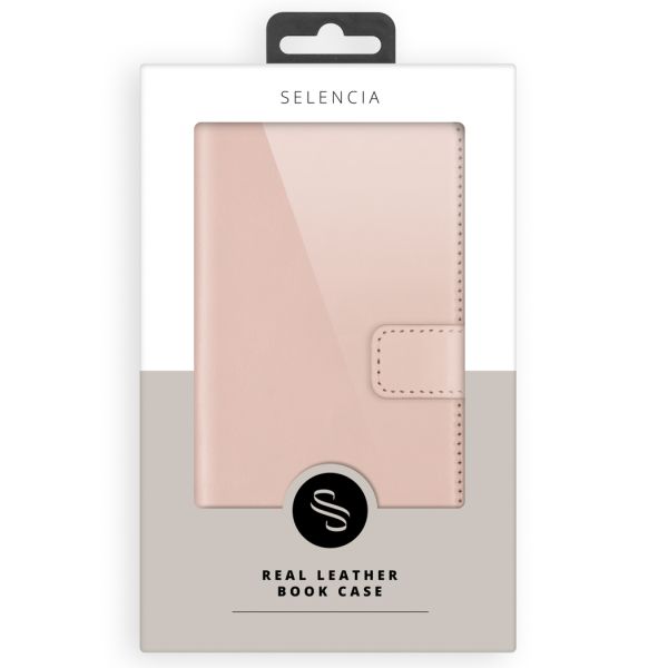 Selencia Echt Lederen Bookcase Samsung Galaxy A14 (5G) - Dusty Pink