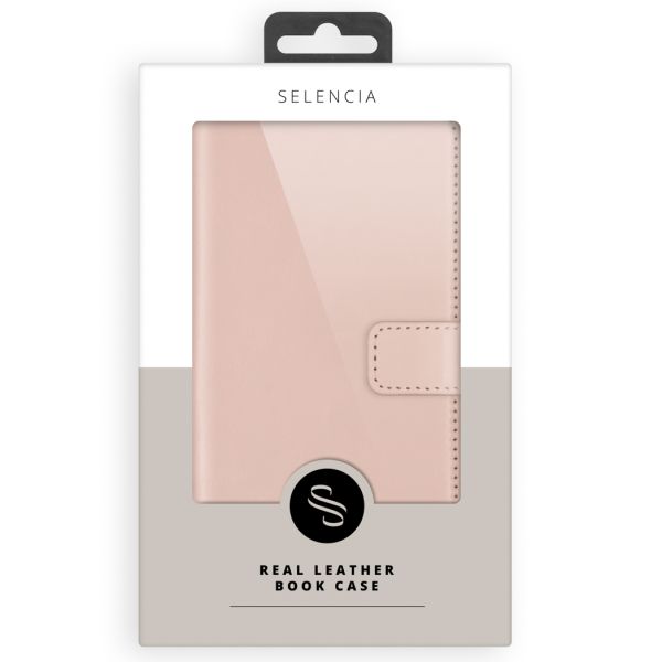 Selencia Echt Lederen Bookcase Google Pixel 8 - Dusty Pink