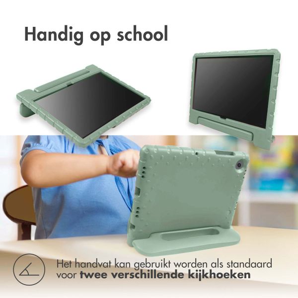 imoshion Kidsproof Backcover met handvat Samsung Galaxy Tab S9 11.0 inch / Tab S9 FE 10.9 inch - Olijfgroen