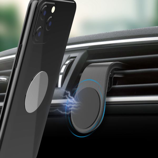 Accezz Telefoonhouder auto iPhone 15 Pro - Universeel - Ventilatierooster - Magnetisch - Zwart